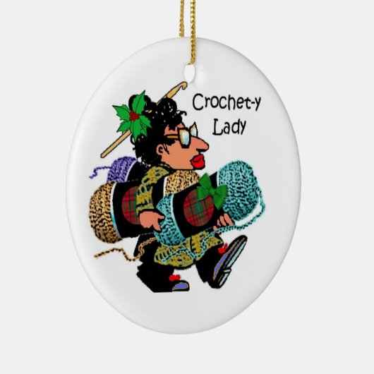 Kerstkerstsieraad met de Krochet Keramisch Ornament (Rechts)