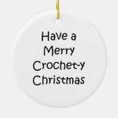 Kerstkerstsieraad met de Krochet Keramisch Ornament (Achterkant)