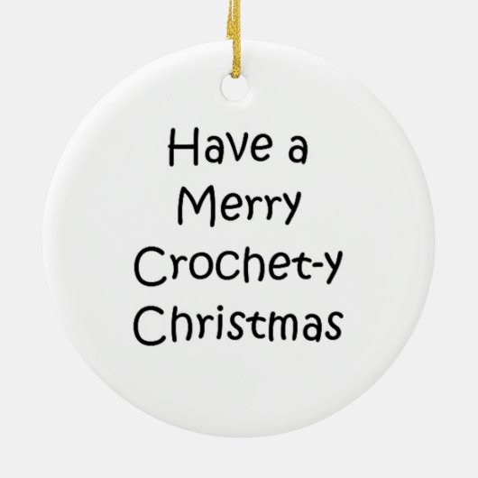 Kerstkerstsieraad met de Krochet Keramisch Ornament (Achterkant)