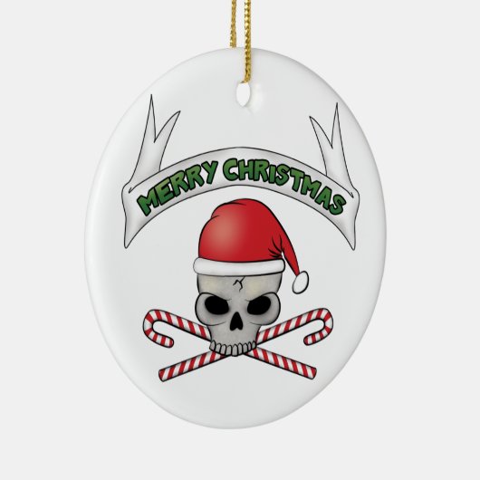 Kerstkerstsieraad met kerstbeenderen keramisch ornament (Rechts)