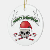 Kerstkerstsieraad met kerstbeenderen keramisch ornament (Links)