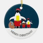 Kerstkerstsieraad met kleine kersthulp keramisch ornament (Voorkant)