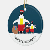 Kerstkerstsieraad met kleine kersthulp keramisch ornament (Links)