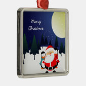 Kerstkerstsieraad met lul en pinguïns metalen ornament (Rechts)