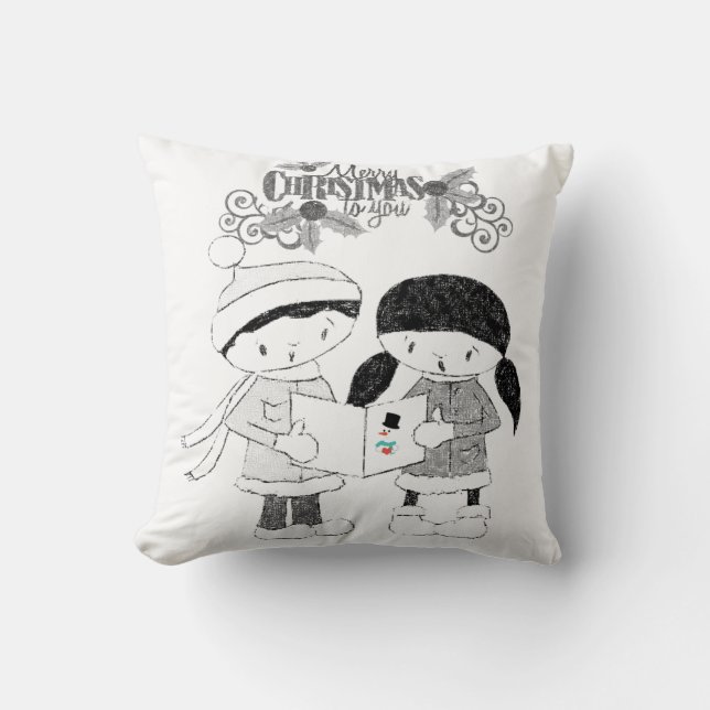 KerstkerstSierkussen, prettige kerst Kussen (Voorkant)