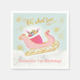 Kerstkerstslapende kerstfeest servet