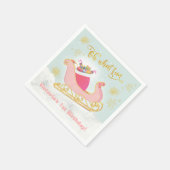 Kerstkerstslapende kerstfeest servet (Hoek)