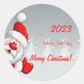 Kerstkerstsondersneeuw Ronde Sticker (Voorkant)