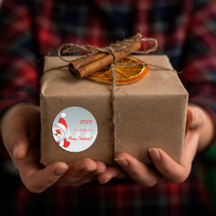 Kerstkerstsondersneeuw Ronde Sticker