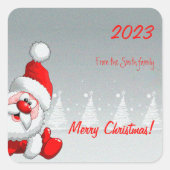 Kerstkerstsondersneeuw Vierkante Sticker (Voorkant)