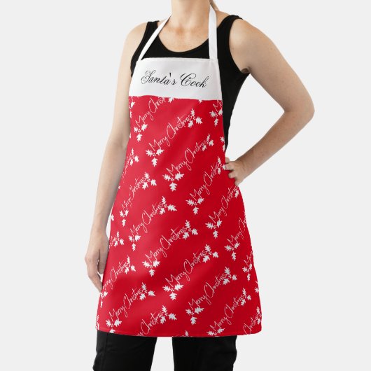 Kerstkerststaart, rood met kerststaart schort (Insitu)