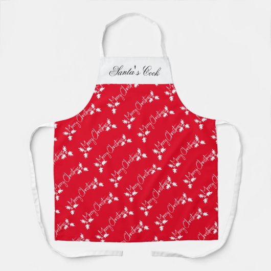 Kerstkerststaart, rood met kerststaart schort (Voorkant)