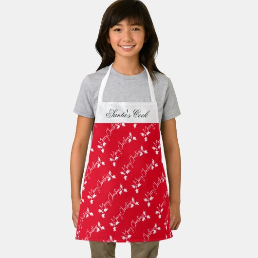Kerstkerststaart, rood met kerststaart schort (Insitu)