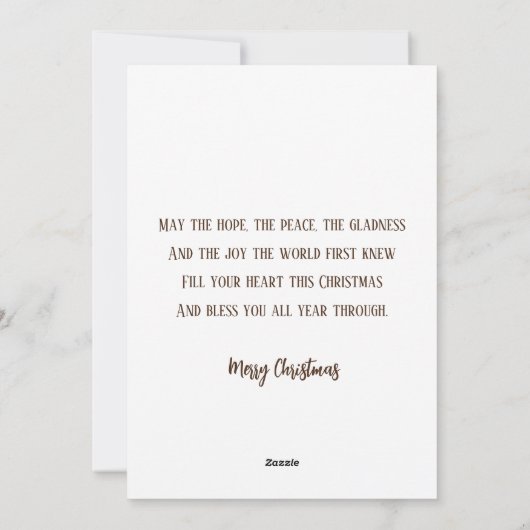  kerstkerststal Holly familie Feestdagenkaart (Achterkant)