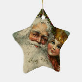 KerstkerststerrenOrnament voor kerstkerstkerstmann Keramisch Ornament (Rechts)