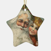 KerstkerststerrenOrnament voor kerstkerstkerstmann Keramisch Ornament (Links)