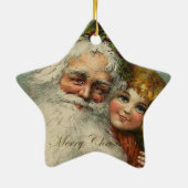 KerstkerststerrenOrnament voor kerstkerstkerstmann Keramisch Ornament (Achterkant)