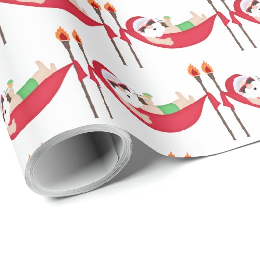 Kerstkerststrand Cadeaupapier (Rol Hoek)