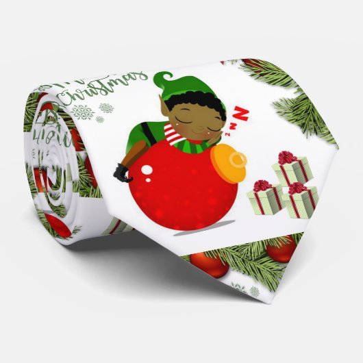 KerstkerstStropdas, prettige kerst Stropdas (Opgerold)