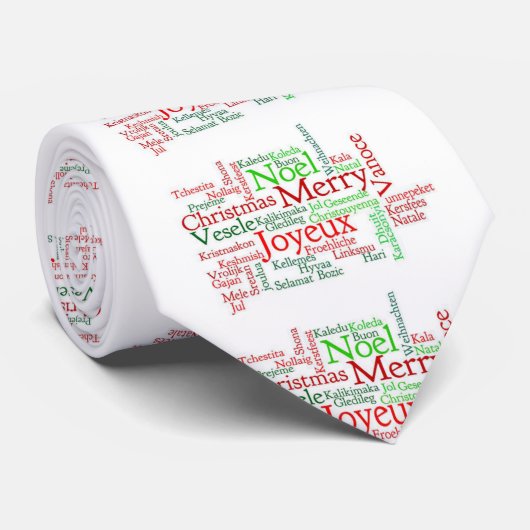 KerstkerstStropdas, prettige kerst Stropdas (Opgerold)