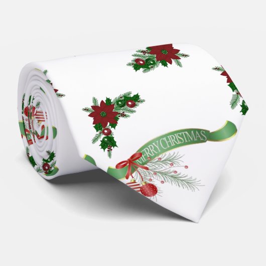 KerstkerstStropdas, prettige kerst Stropdas (Opgerold)