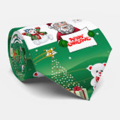 KerstkerstStropdas, prettige kerst Stropdas (Opgerold)