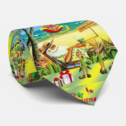 KerstkerstStropdas, zomerbakkerst Stropdas (Opgerold)