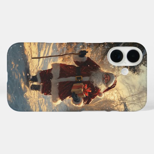 Kerstkersttasje met iPhone Case-Mate iPhone Case (Achterkant (horizontaal))