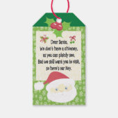 Kerstkersttasje voor kinderen cadeaulabel (Voorkant)