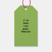 Kerstkersttasje voor kinderen cadeaulabel (Achterkant)