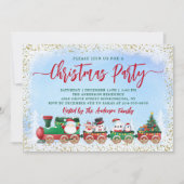 Kerstkersttrein Kinder feestdag Kaart (Voorkant)