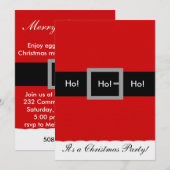 Kerstkerstuitnodiging, Ho! Kaart (Voorkant / Achterkant)