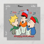 Kerstkerstuitnodiging voor kerstCarolers Kaart (Voorkant / Achterkant)