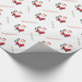 Kerstkerstvakantie met kerstmis cadeaupapier (Hoek)