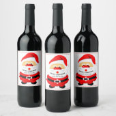 Kerstkerstvakantie rood wijn etiket (Flessen)