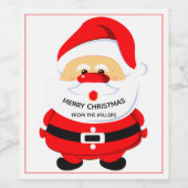 Kerstkerstvakantie rood wijn etiket (Enkel label)