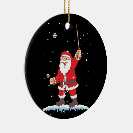 Kerstkerstvakanties met kerstmis keramisch ornament (Rechts)