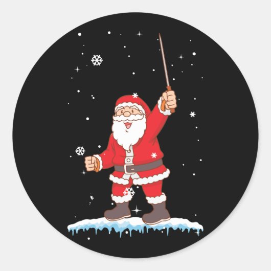 Kerstkerstvakanties met kerstmis ronde sticker (Voorkant)