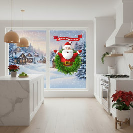 Kerstkerstvensterkoeling Raamsticker