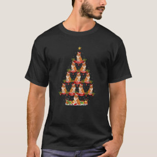 Kerstkerstverlichting met kerstmis in Santa Shetla T-shirt