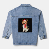 Kerstkerstverlichting met T-shirt voor beagle kers Denim Jacket (Achterkant)