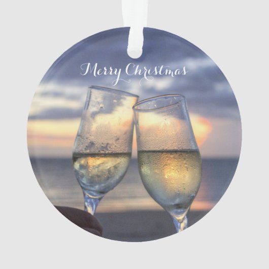 Kerstkerstversiering, acryl Sunset Ornament (achterkant)