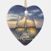 Kerstkerstversiering - Hartszonsondergang Keramisch Ornament (Rechts)