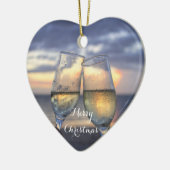 Kerstkerstversiering - Hartszonsondergang Keramisch Ornament (Links)