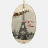 kerstkerstversiering in Parijs Keramisch Ornament (Links)