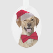 Kerstkerstversiering in Santa Lab Ornament (voorkant)