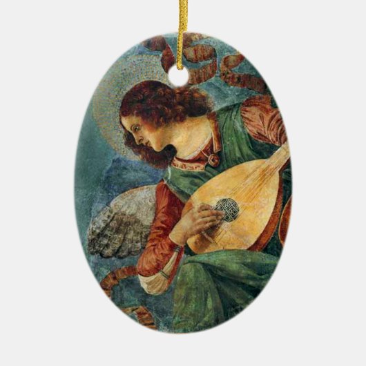 Kerstkerstversiering Keramisch Ornament (Voorkant)