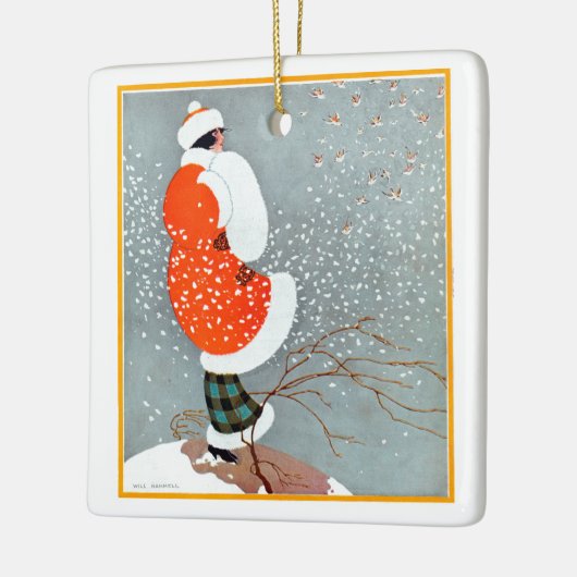 kerstkerstversiering keramisch ornament (Links)