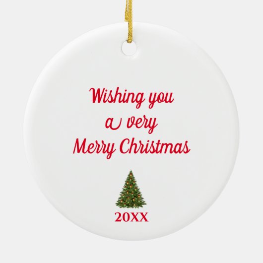 Kerstkerstversiering met de kerstkerstkerstkerstbe keramisch ornament (Achterkant)