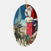 kerstkerstversiering met kerstkeramiek keramisch ornament (Rechts)